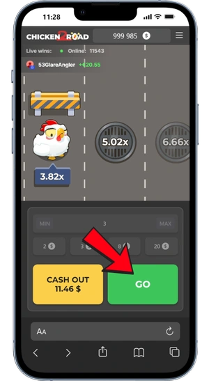 Chicken Road 2 chicken hopping across motorway lanes with rising multiplier