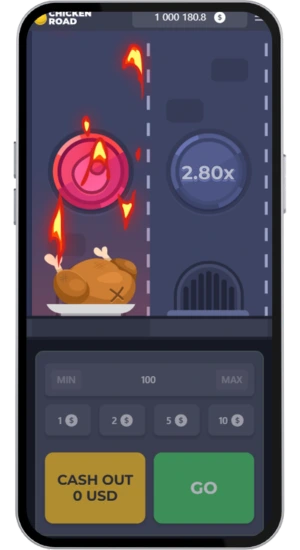 Chicken Road Spiel – Verlust durch Flammenfalle