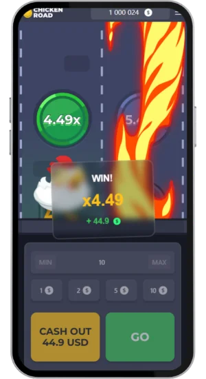 Chicken Road fiamme x4,49