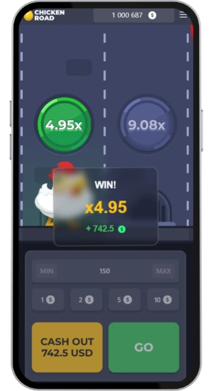Chicken Road – gevinstskærm med x4.95