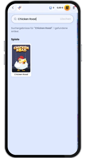 Chicken Road in der Spielauswahl
