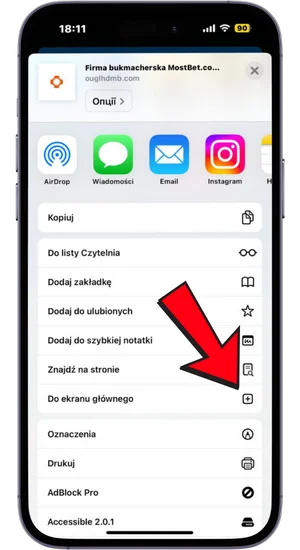 Dodaj do ekranu początkowego