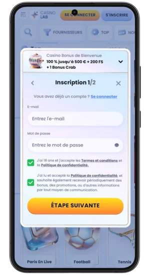 Inscription et jeu