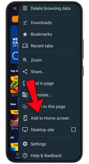 Open Browser Menu