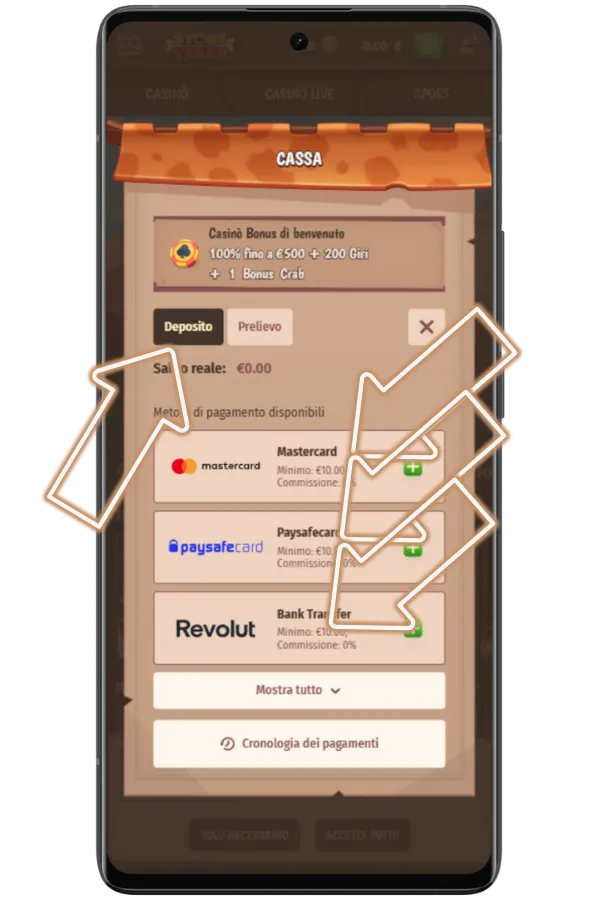 Bonus di deposito nel casinò