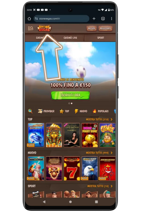 Visita il sito del casinò